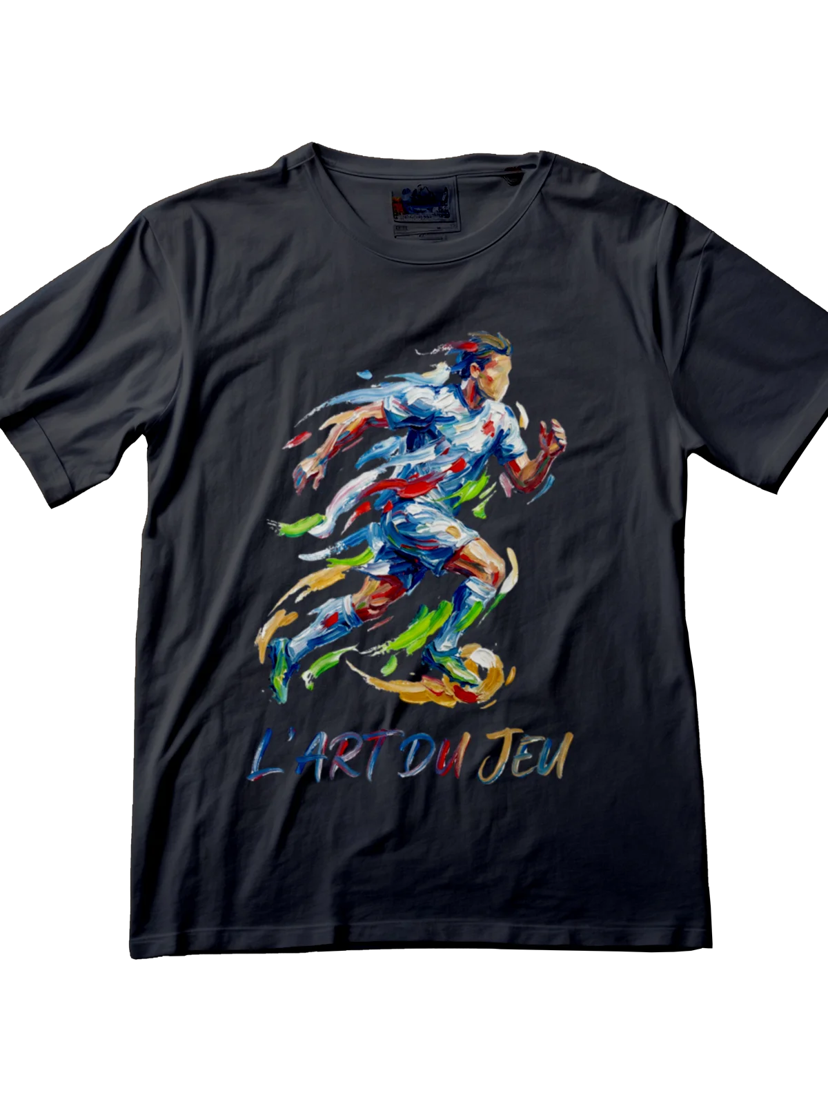 Premium women's streetwear football tee - French Impressionist art style by Folklore FC - Front View