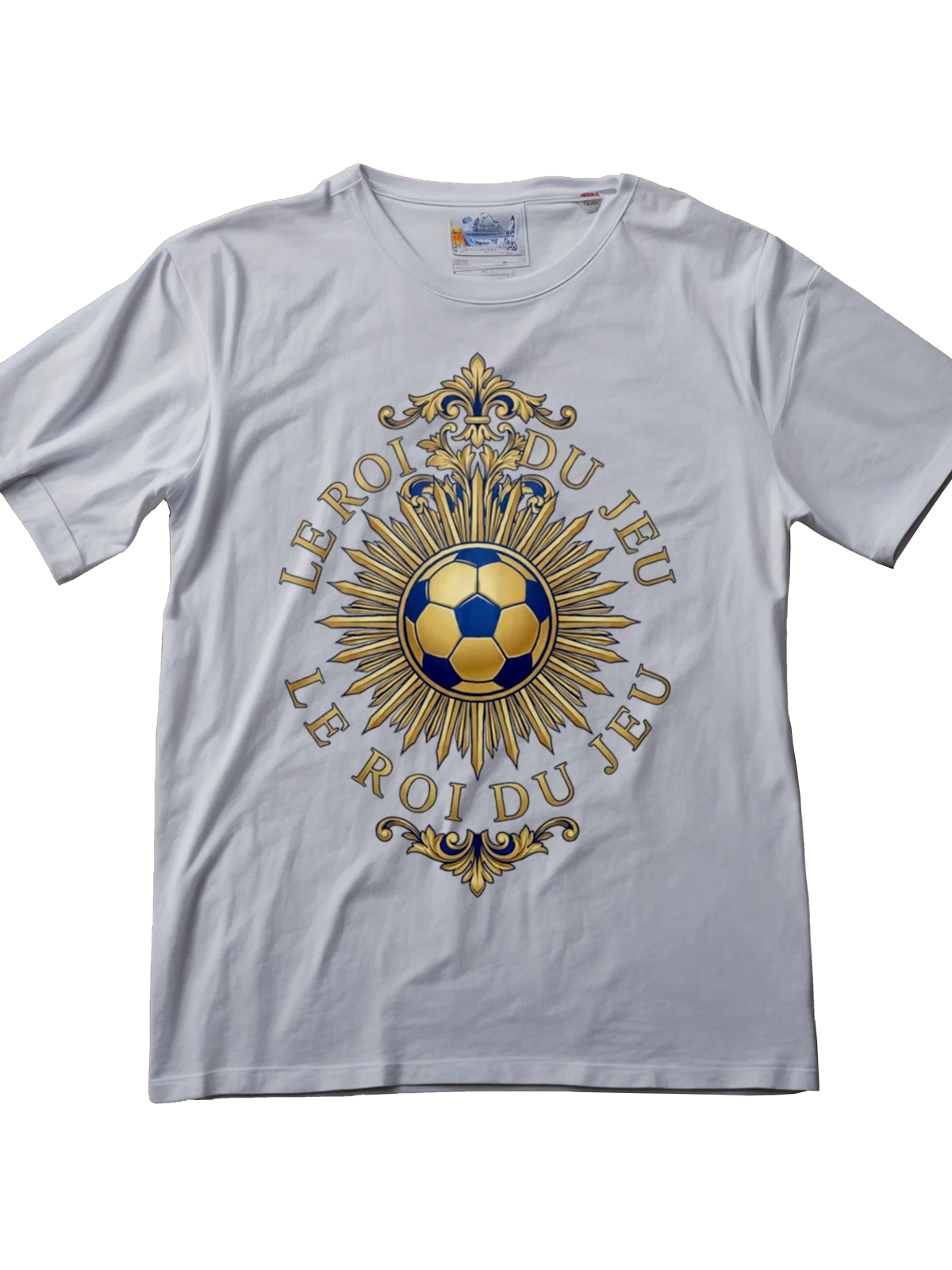 Premium women's streetwear football tee - Royal Versailles sun king emblem by Folklore FC - Front View